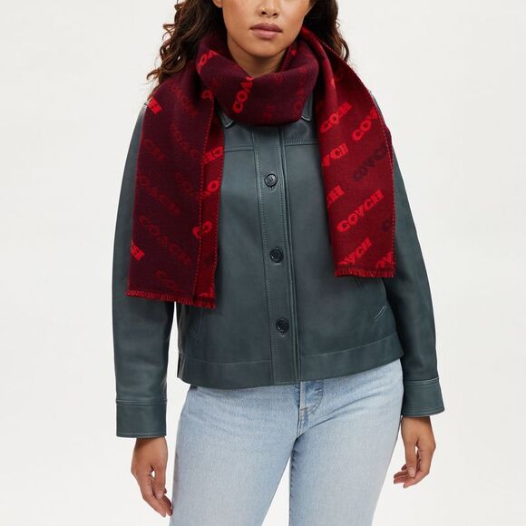 NWT Coach Outlet Coach Text Muffler - Picture 2 of 3